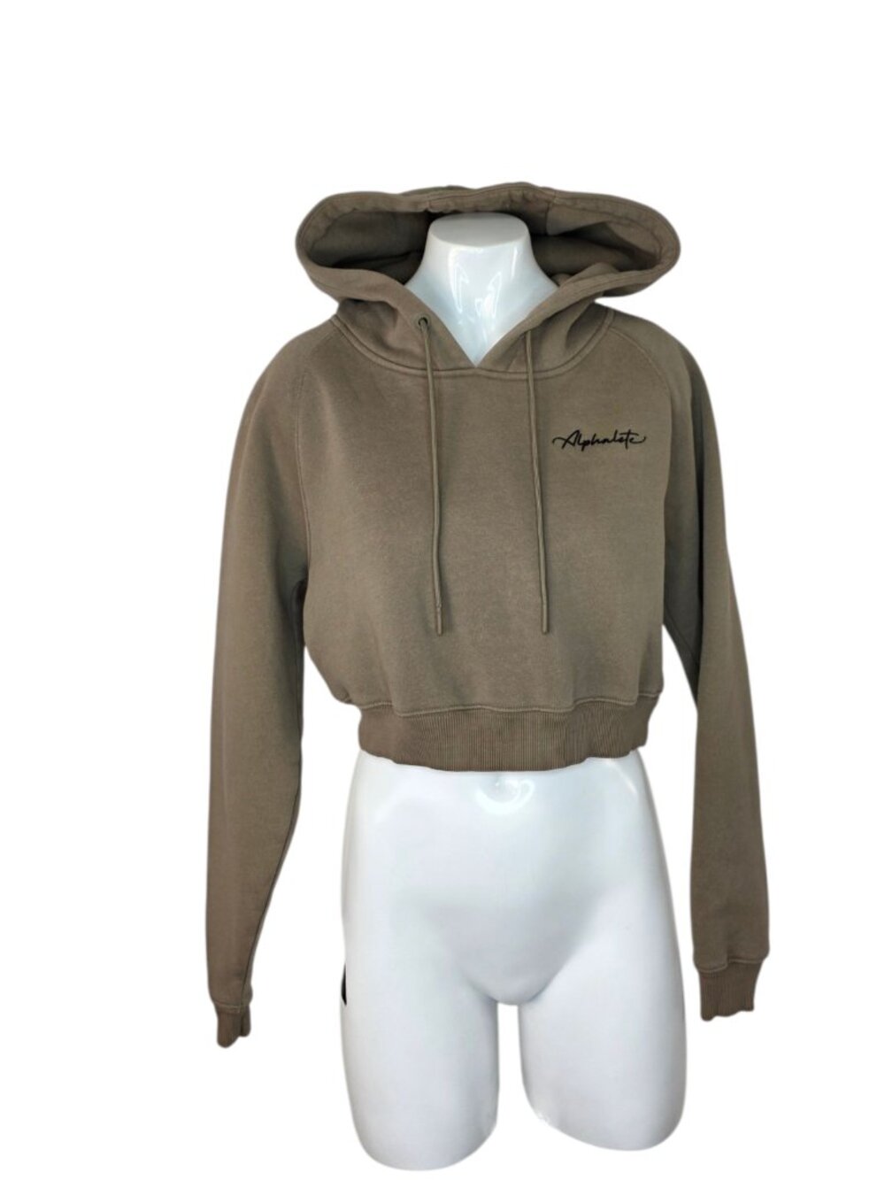 Alphalete Cropped Long Sleeve Hoodie, Pullover, Size XS